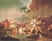 George Carter Death of Captain James Cook oil painting on canvas